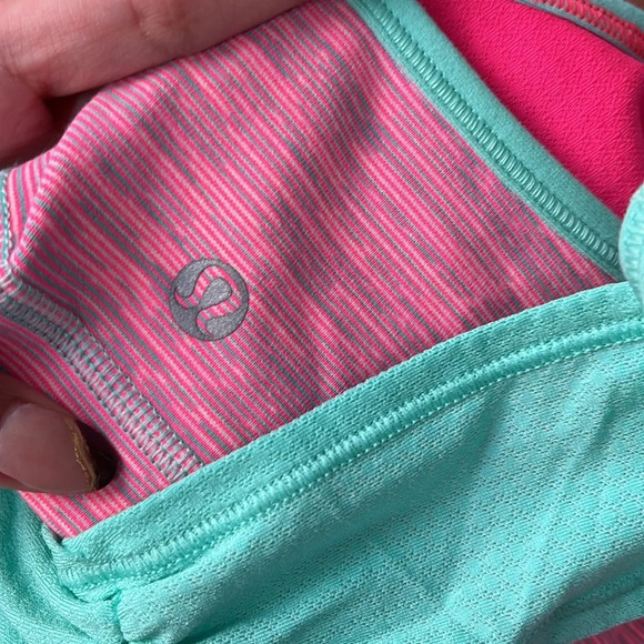 s1 Lululemon No Limits Tank top Opal Wee Are From Space Neon Pink Opal bra 6 S - Picture 3 of 5